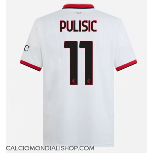 Maglie da calcio AC Milan Christian Pulisic #11 Seconda Maglia 2024-25 Manica Corta